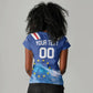 Custom Cape Verde Football 2026 Blue Shark Women V-Neck T-Shirt Go Champions