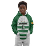 Custom Zimbabwe Rugby 3rd Africa Cup Kid Hoodie The Sables Back-to-Back Champions