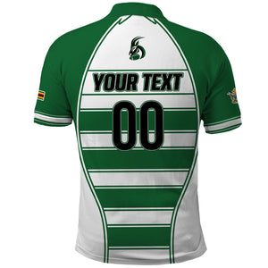 Custom Zimbabwe Rugby 3rd Africa Cup Polo Shirt The Sables Back-to-Back Champions