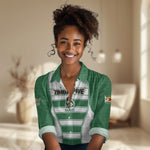 Custom Zimbabwe Rugby 3rd Africa Cup Women Casual Shirt The Sables Back-to-Back Champions