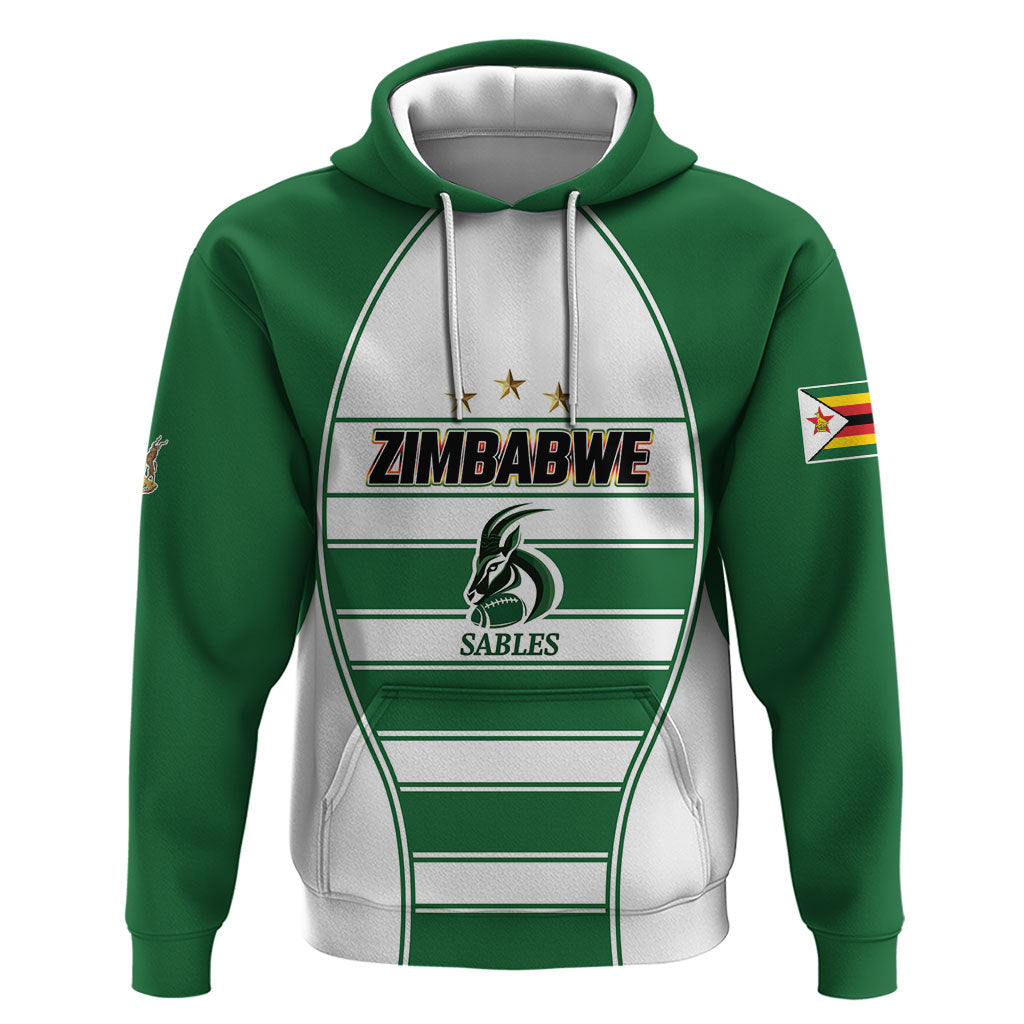 Custom Zimbabwe Rugby 3rd Africa Cup Zip Hoodie The Sables Back-to-Back Champions