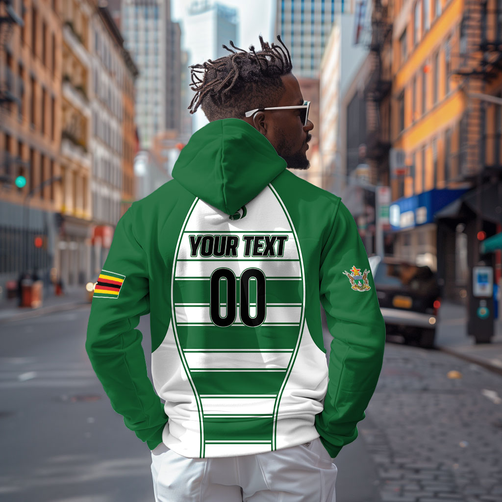 Custom Zimbabwe Rugby 3rd Africa Cup Zip Hoodie The Sables Back-to-Back Champions