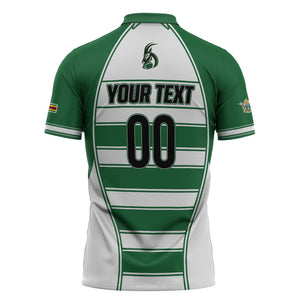 Custom Zimbabwe Rugby 3rd Africa Cup Zipper Polo Shirt The Sables Back-to-Back Champions