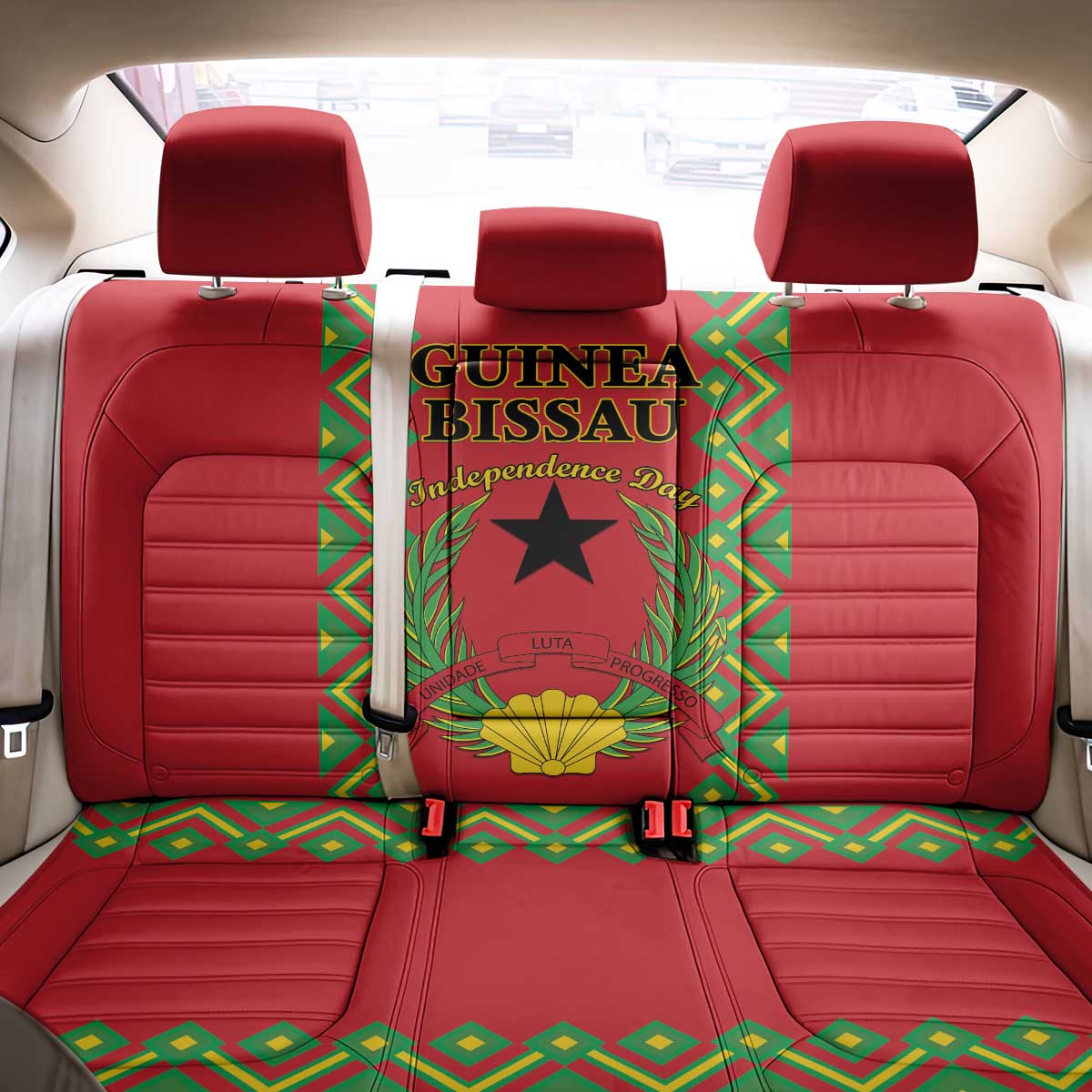 Guinea-Bissau Back Car Seat Cover Unidade Luta Progresso