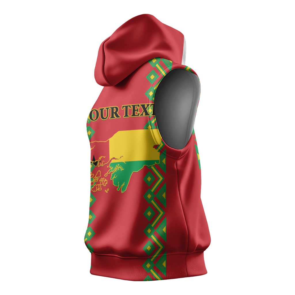 Guinea-Bissau Sleeveless Hoodie Unidade Luta Progresso - African Pride