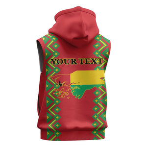Guinea-Bissau Sleeveless Zip Hoodie Unidade Luta Progresso - African Pride