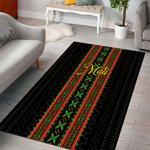 Mali Bogolanfini African Pattern Area Rug