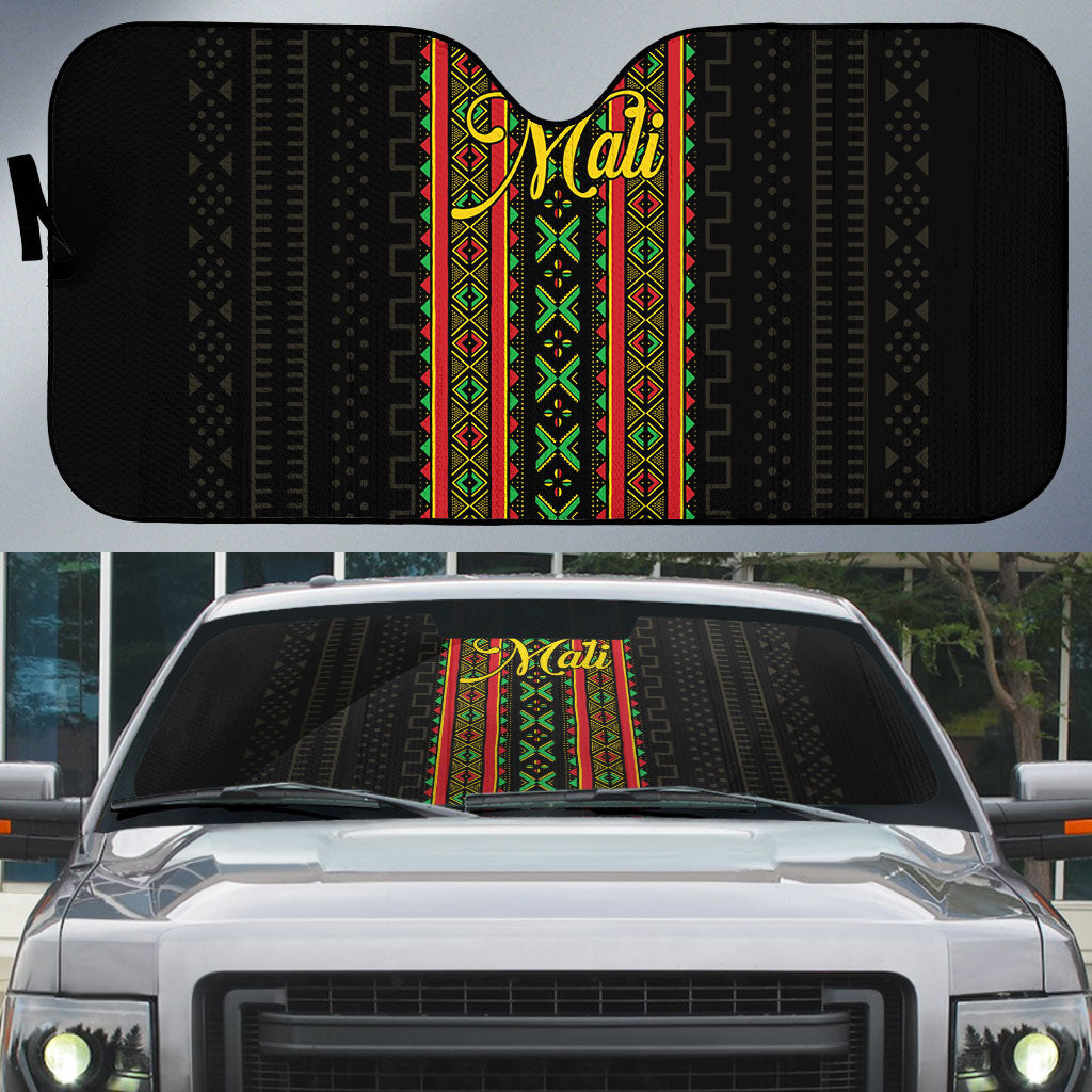 Mali Bogolanfini African Pattern Auto Sun Shade
