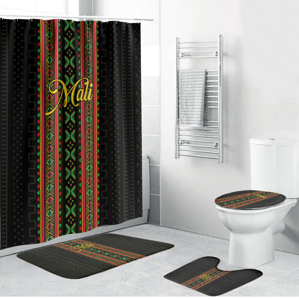 Mali Bogolanfini African Pattern Bathroom Set