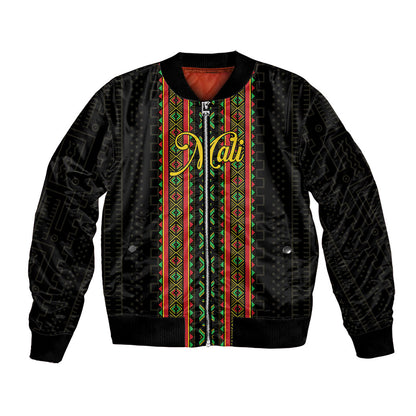 Personalized Mali Bogolanfini African Pattern Bomber Jacket