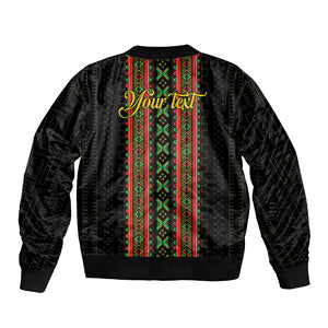 Personalized Mali Bogolanfini African Pattern Bomber Jacket