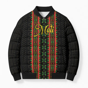 Personalized Mali Bogolanfini African Pattern Bomber Puffer Jacket