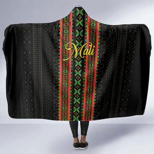 Mali Bogolanfini African Pattern Hooded Blanket