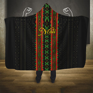Mali Bogolanfini African Pattern Hooded Blanket