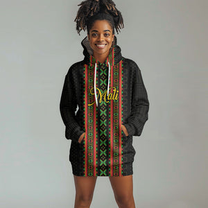 Personalized Mali Bogolanfini African Pattern Hoodie Dress