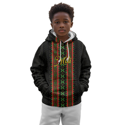 Personalized Mali Bogolanfini African Pattern Kid Hoodie