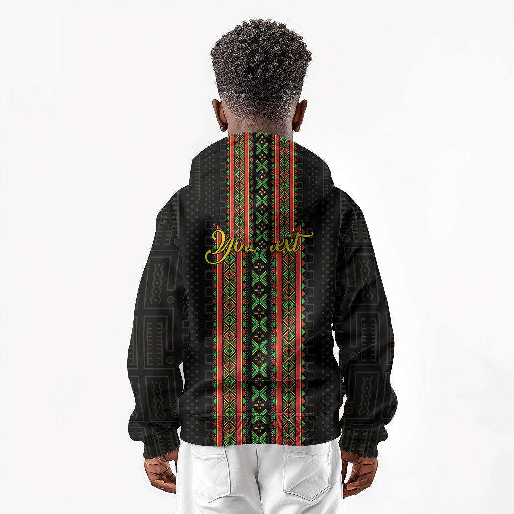 Personalized Mali Bogolanfini African Pattern Kid Hoodie