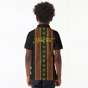 Personalized Mali Bogolanfini African Pattern Kid Polo Shirt