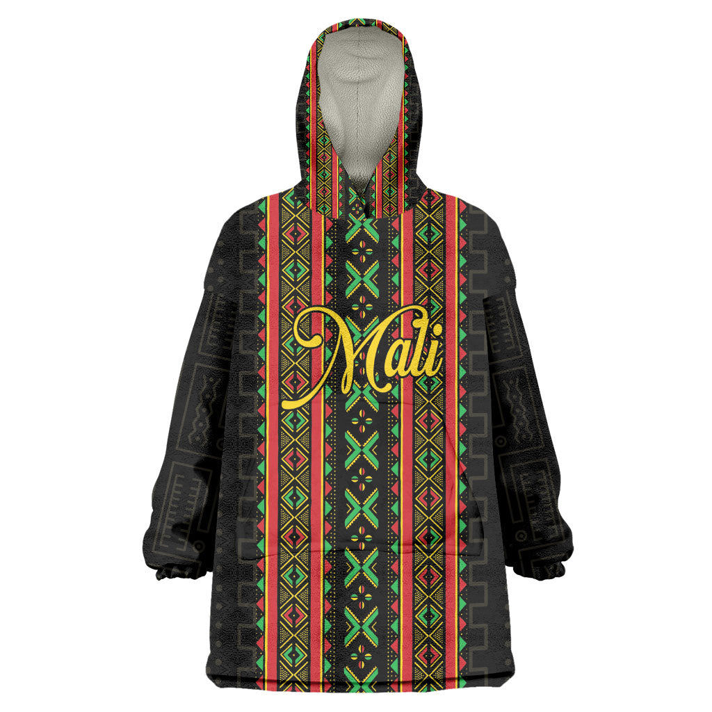 Personalized Mali Bogolanfini African Pattern Kid Wearable Blanket Hoodie