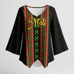 Personalized Mali Bogolanfini African Pattern Kimono Sleeve Blouse