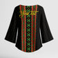 Personalized Mali Bogolanfini African Pattern Kimono Sleeve Blouse