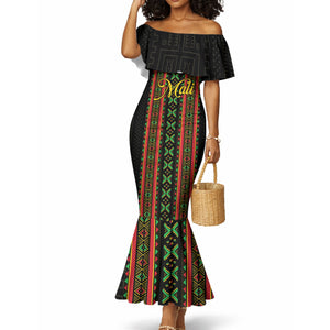 Personalized Mali Bogolanfini African Pattern Mermaid Dress