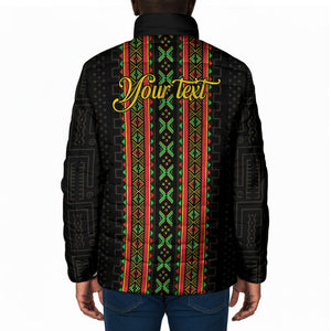 Personalized Mali Bogolanfini African Pattern Padded Jacket