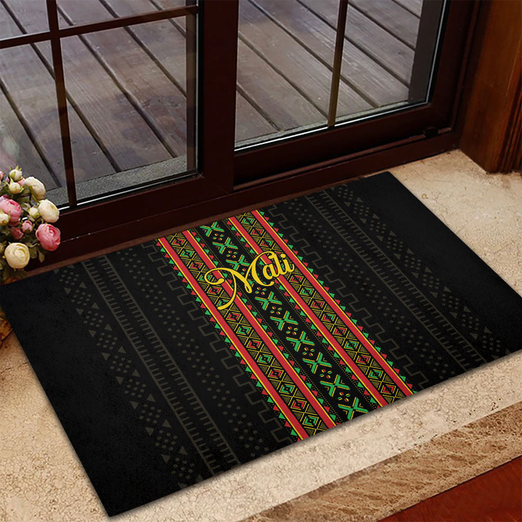 Mali Bogolanfini African Pattern Rubber Doormat