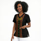 Personalized Mali Bogolanfini African Pattern Scrub Top