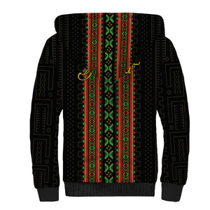 Personalized Mali Bogolanfini African Pattern Sherpa Hoodie