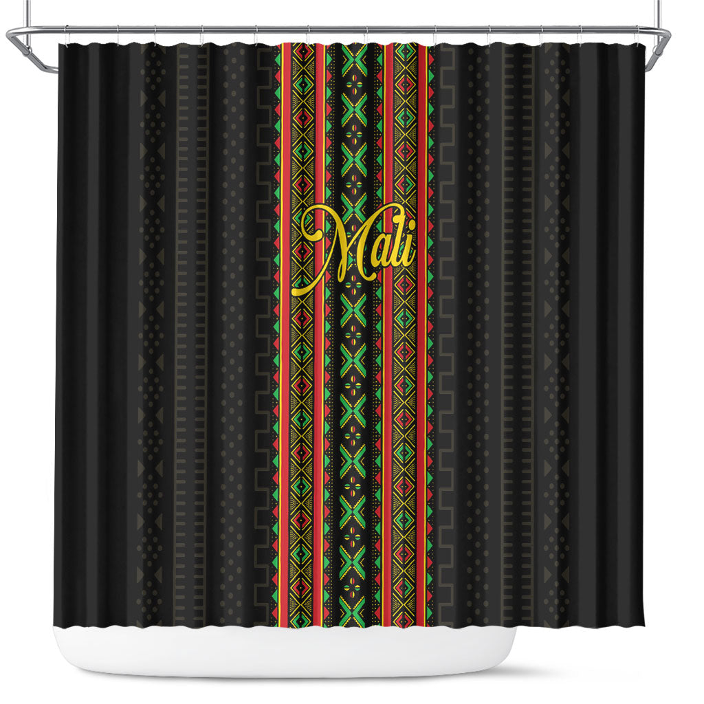 Mali Bogolanfini African Pattern Shower Curtain