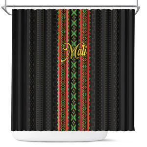 Mali Bogolanfini African Pattern Shower Curtain
