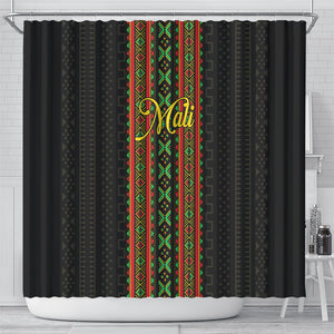 Mali Bogolanfini African Pattern Shower Curtain
