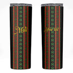 Personalized Mali Bogolanfini African Pattern Skinny Tumbler