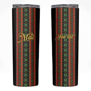Personalized Mali Bogolanfini African Pattern Skinny Tumbler