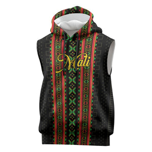 Personalized Mali Bogolanfini African Pattern Sleeveless Hoodie