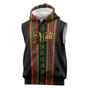 Personalized Mali Bogolanfini African Pattern Sleeveless Zip Hoodie