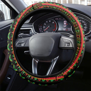 Mali Bogolanfini African Pattern Steering Wheel Cover