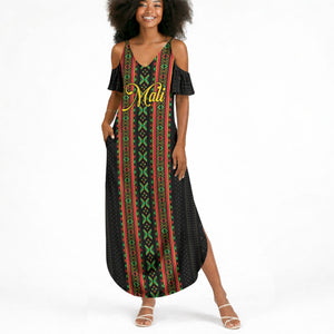 Personalized Mali Bogolanfini African Pattern Summer Maxi Dress