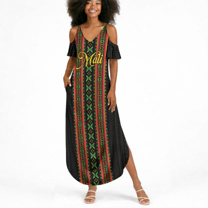 Personalized Mali Bogolanfini African Pattern Summer Maxi Dress