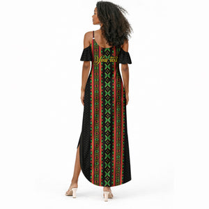 Personalized Mali Bogolanfini African Pattern Summer Maxi Dress
