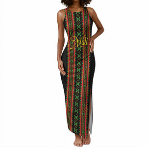Personalized Mali Bogolanfini African Pattern Tank Maxi Dress