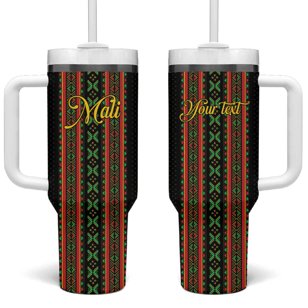 Personalized Mali Bogolanfini African Pattern Tumbler With Handle