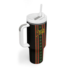 Personalized Mali Bogolanfini African Pattern Tumbler With Handle