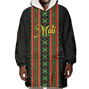 Personalized Mali Bogolanfini African Pattern Wearable Blanket Hoodie