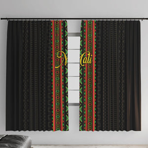 Mali Bogolanfini African Pattern Window Curtain
