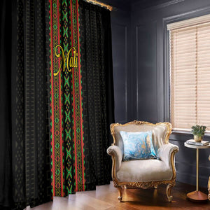 Mali Bogolanfini African Pattern Window Curtain