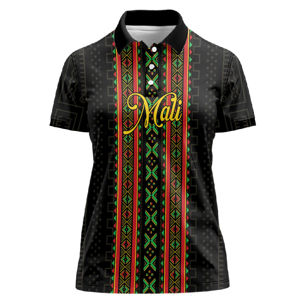 Personalized Mali Bogolanfini African Pattern Women Polo Shirt