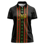 Personalized Mali Bogolanfini African Pattern Women Polo Shirt