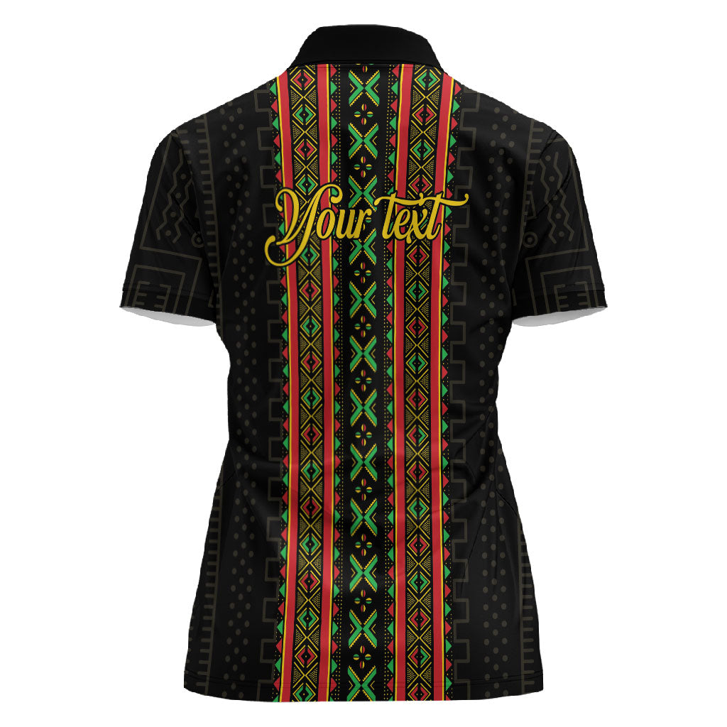 Personalized Mali Bogolanfini African Pattern Women Polo Shirt